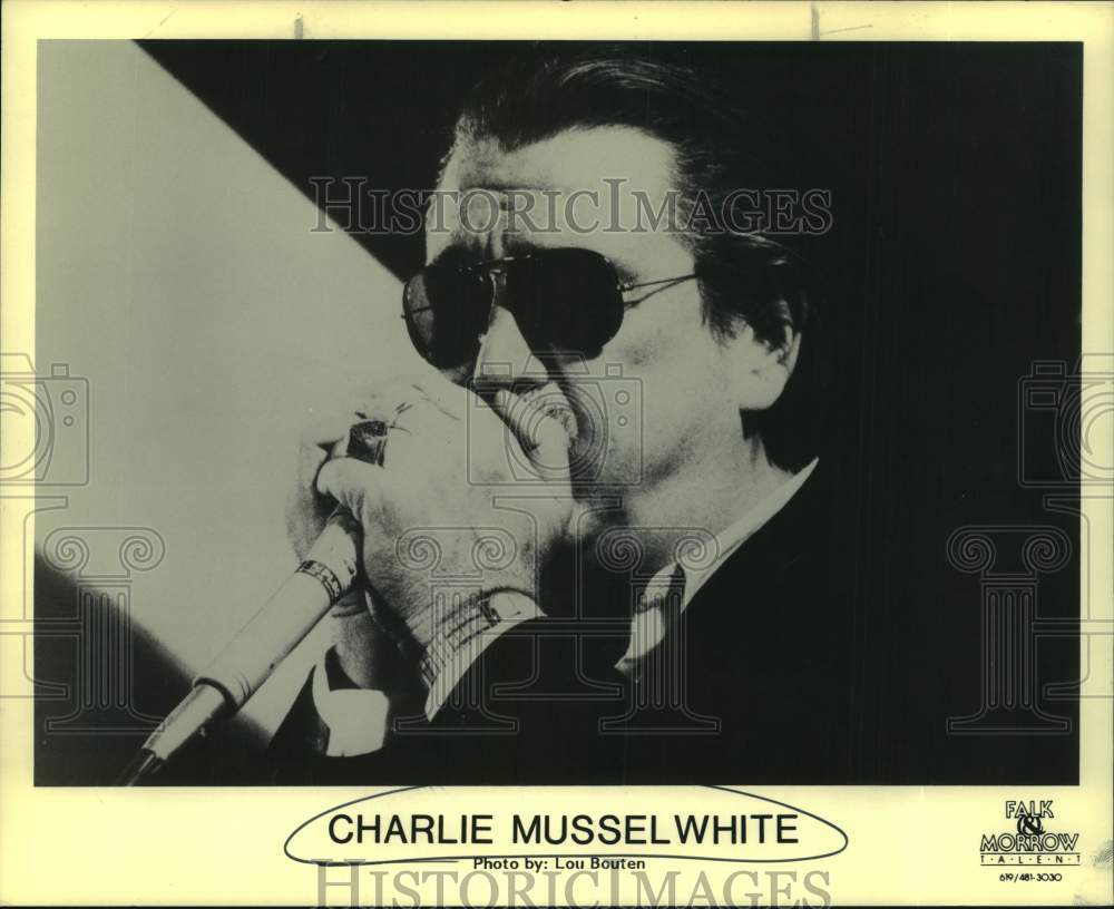 Press Photo Charlie Mussel White, Singer - Historic Images