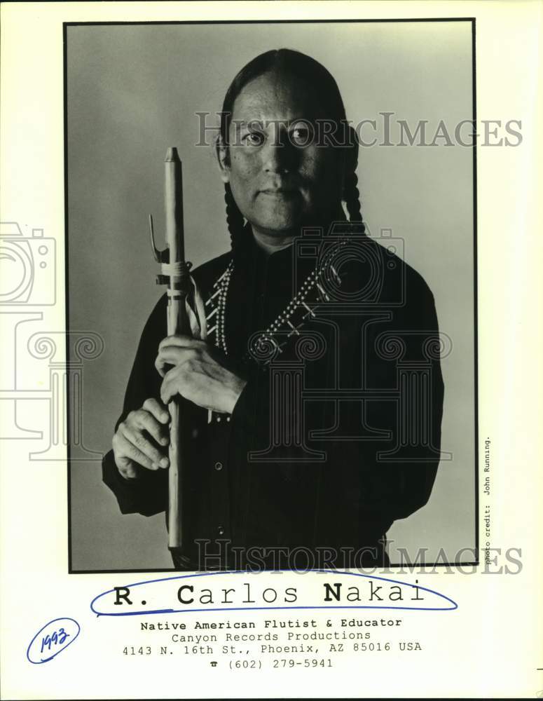 1993 Musician R. Carlos Nakai, Native American Flutist and Educator - Historic Images