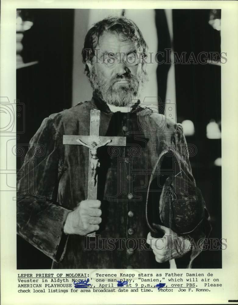 Press Photo Actor Terence Knapp in &quot;Damien&quot; on PBS Television - Historic Images