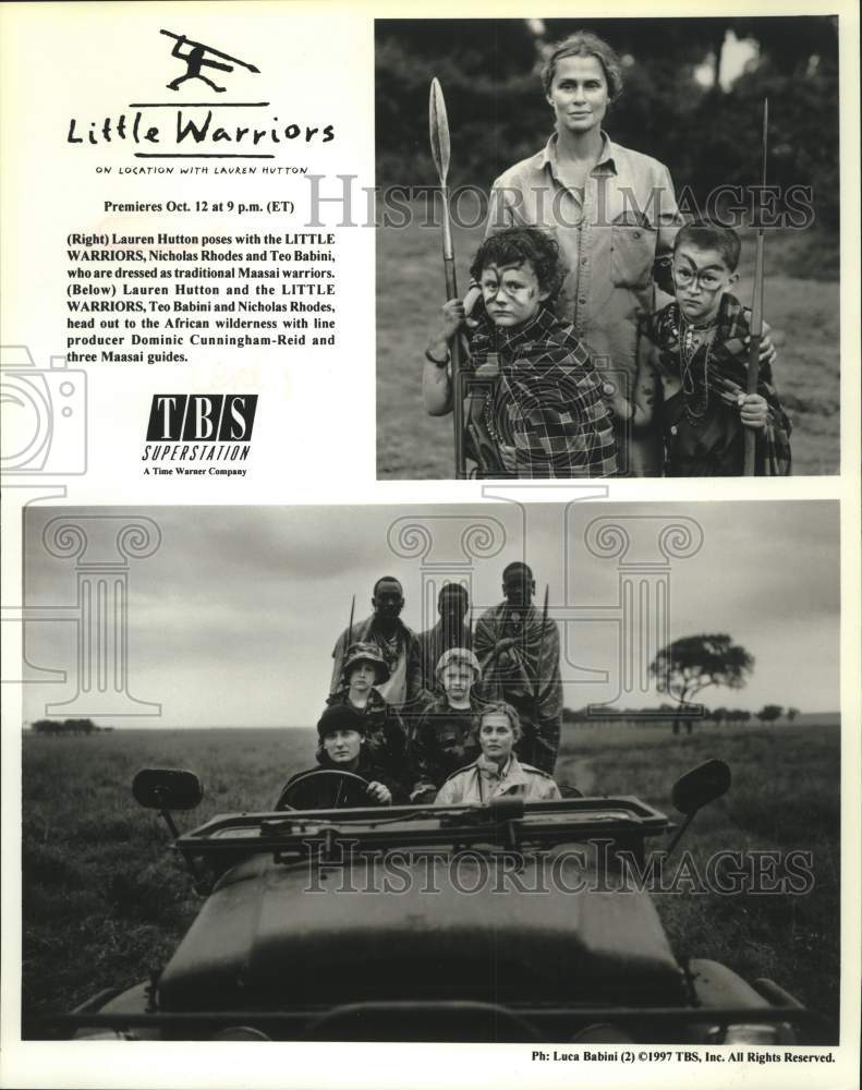 1997 Actress Lauren Hutton with co-stars in &quot;Little Warriors&quot; movie - Historic Images