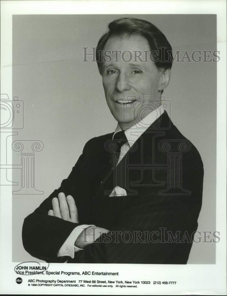 1989 John Hamlin, Vice President Special Programs, ABC Entertainment - Historic Images