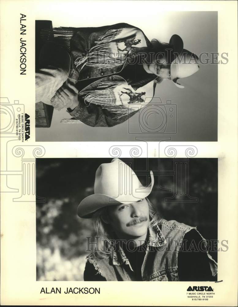 1996 Press Photo Alan Jackson, Singer, Entertainer in composite - Historic Images