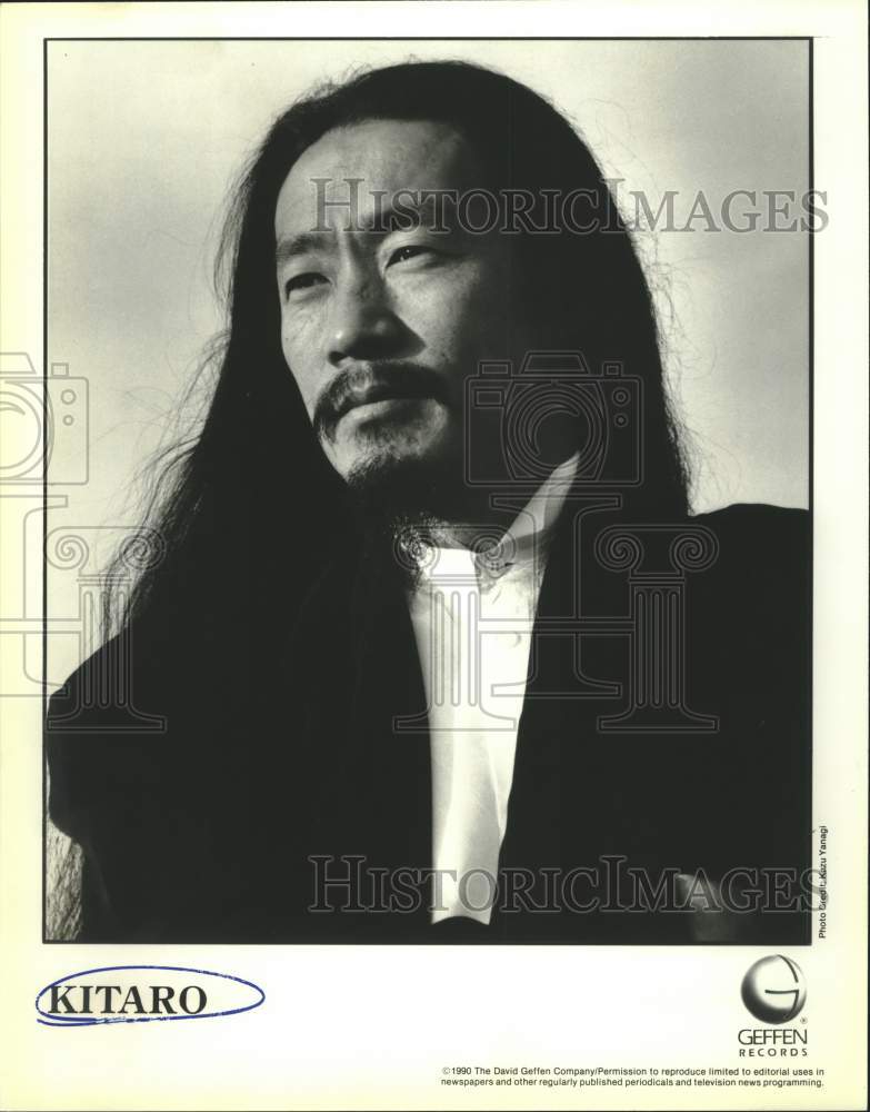 1990 Press Photo Musician Kitaro - Historic Images