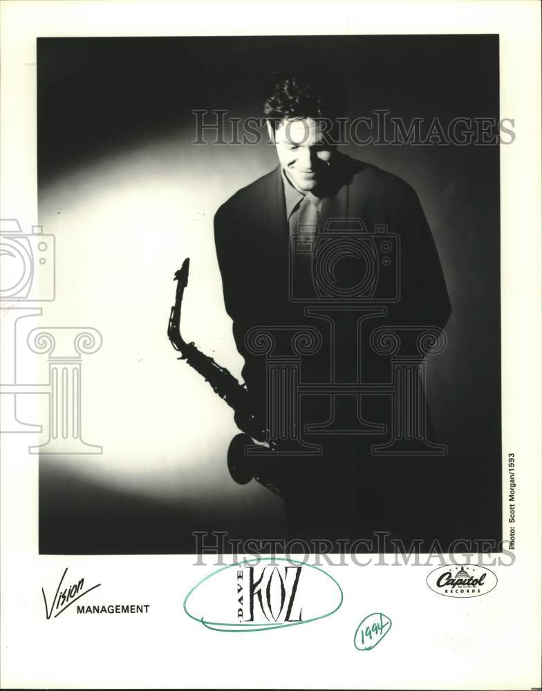 1993 Press Photo Saxophonist Dave Koz - Historic Images