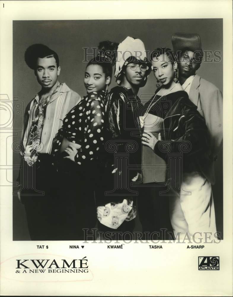Five Members of the band Kwame and A New Beginning, Entertainers - Historic Images
