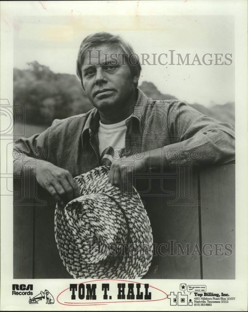 Press Photo Songwriter Tom T. Hall, Singer - Historic Images