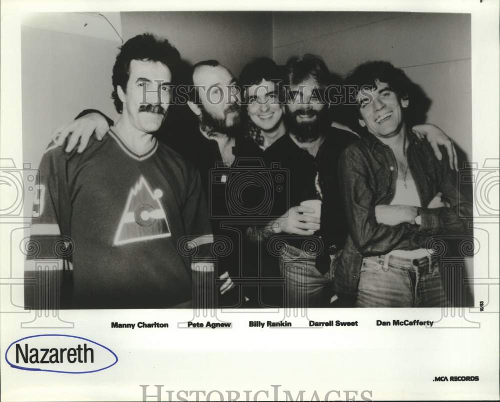 1983 Five Members of the band Nazareth, Entertainers, Musicians - Historic Images