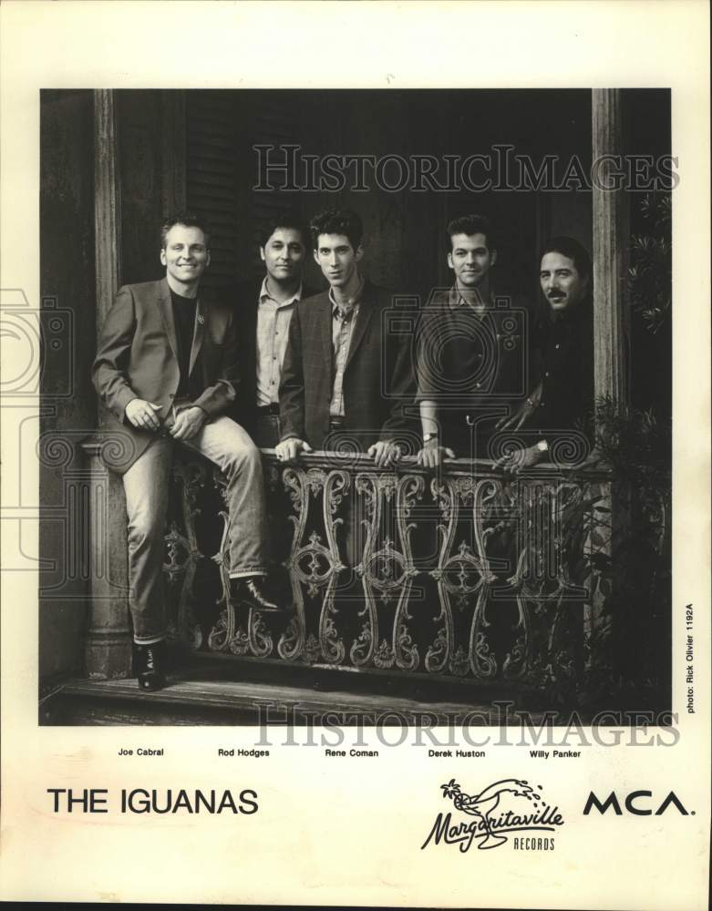 1992 Press Photo Members of The Iguanas, roots rock band from New Orleans. - Historic Images