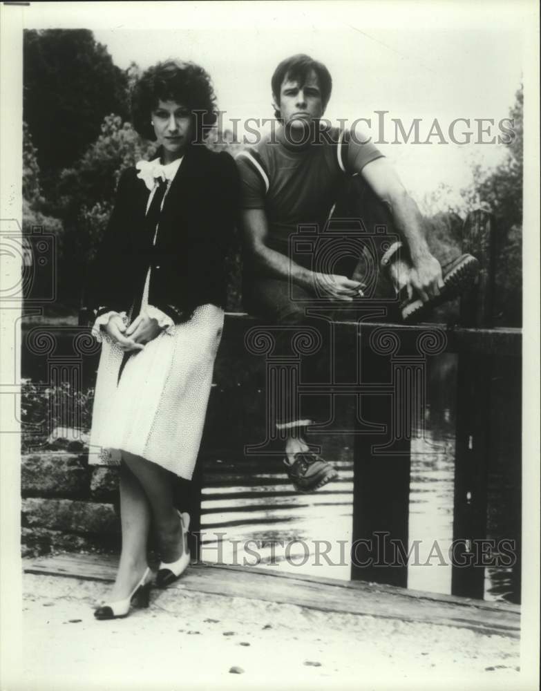 1981 Press Photo Actors Helen Mirren and Brad Davis in &quot;Mrs. Reinhardt&quot; on PBS - Historic Images