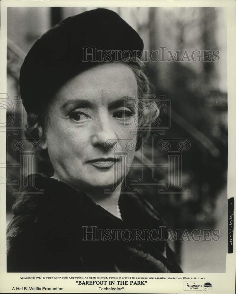 1967 Press Photo Actress Mildred Natwick in "Barefoot in the Park" movie - Historic Images