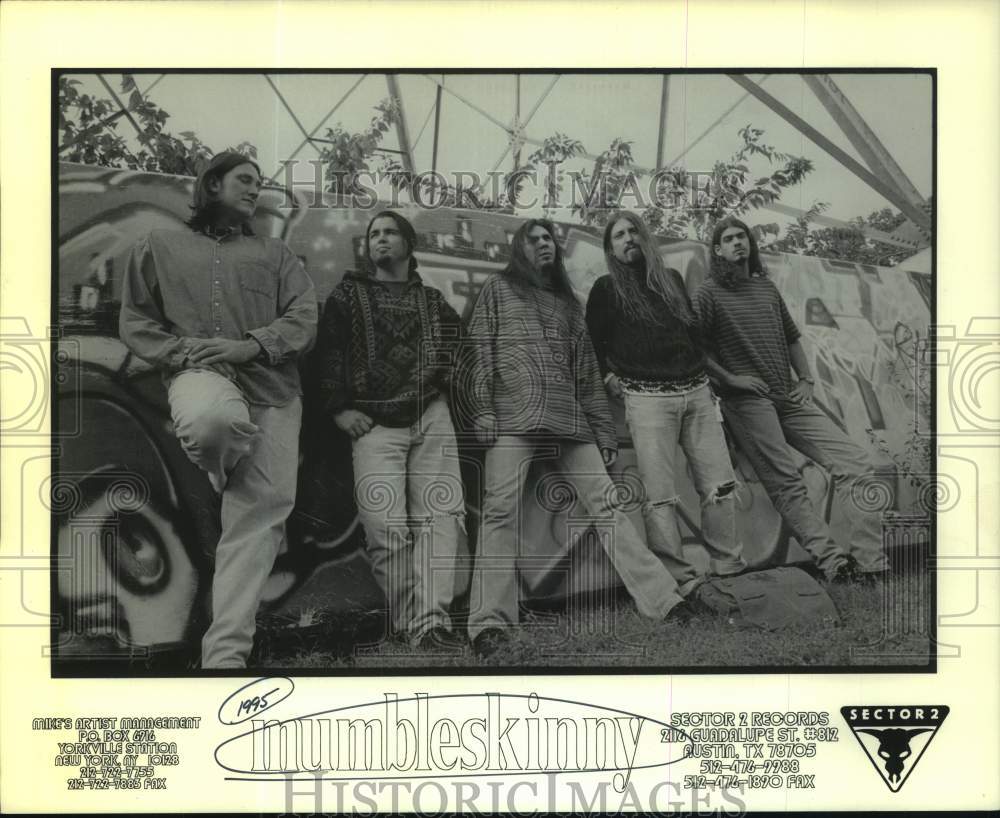 1995 Press Photo Members of Mumbleskinny, garage rock band from Austin. - Historic Images