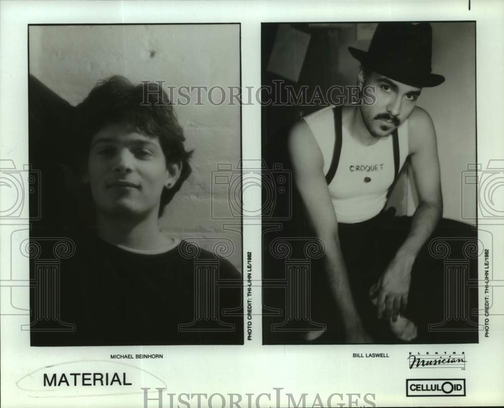 1982 Michael Beinhorn and Bill Laswell of Material, music group. - Historic Images
