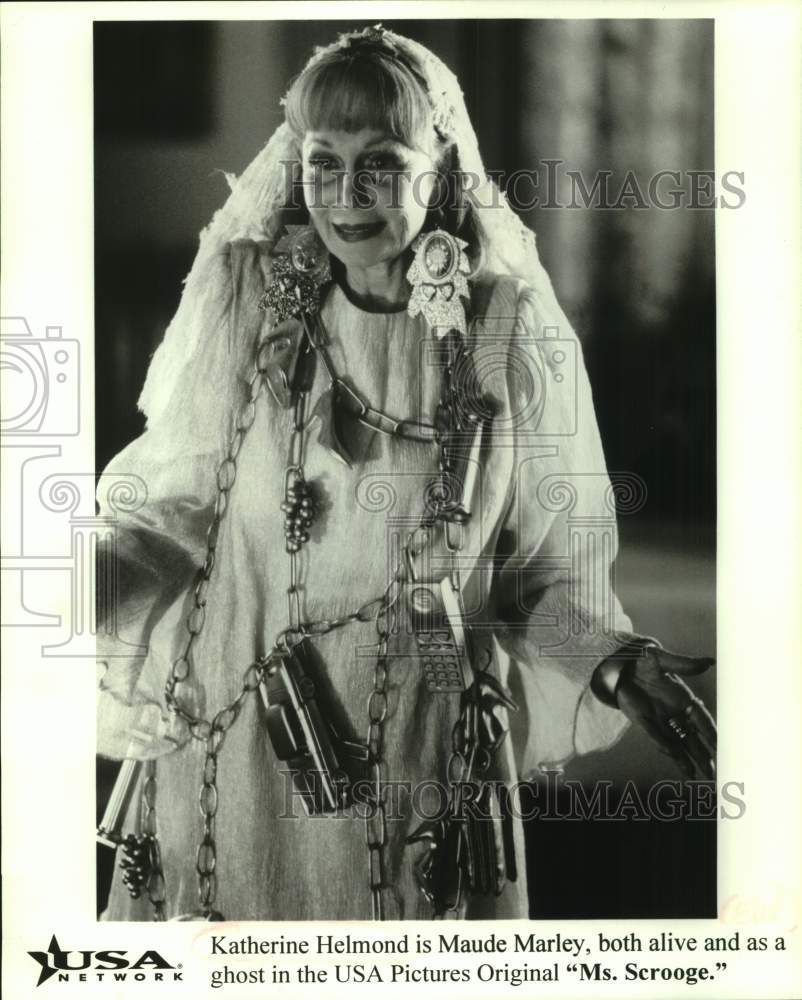 1997 Press Photo Actress Katherine Helmond as Maude Marley in "Ms. Scrooge" - Historic Images