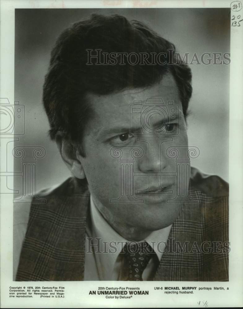 1978 Press Photo Actor Michael Murphy in "An Unmarried Woman" movie - Historic Images
