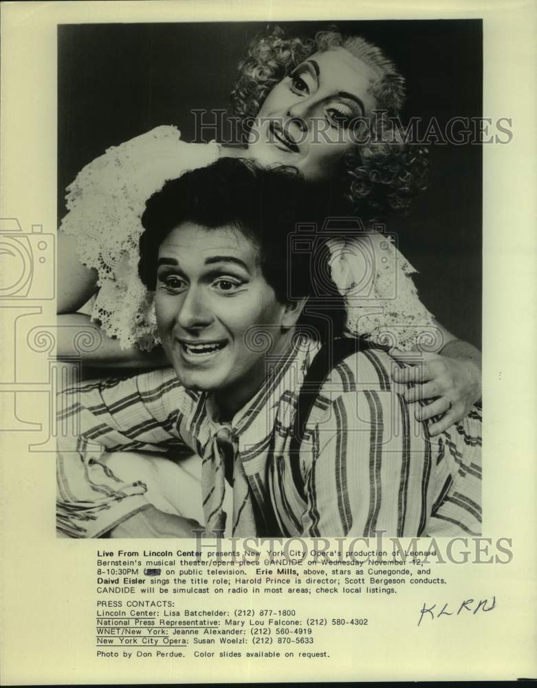 Press Photo Erie Mills and David Eisler in &quot;New York City Opera on Television - Historic Images