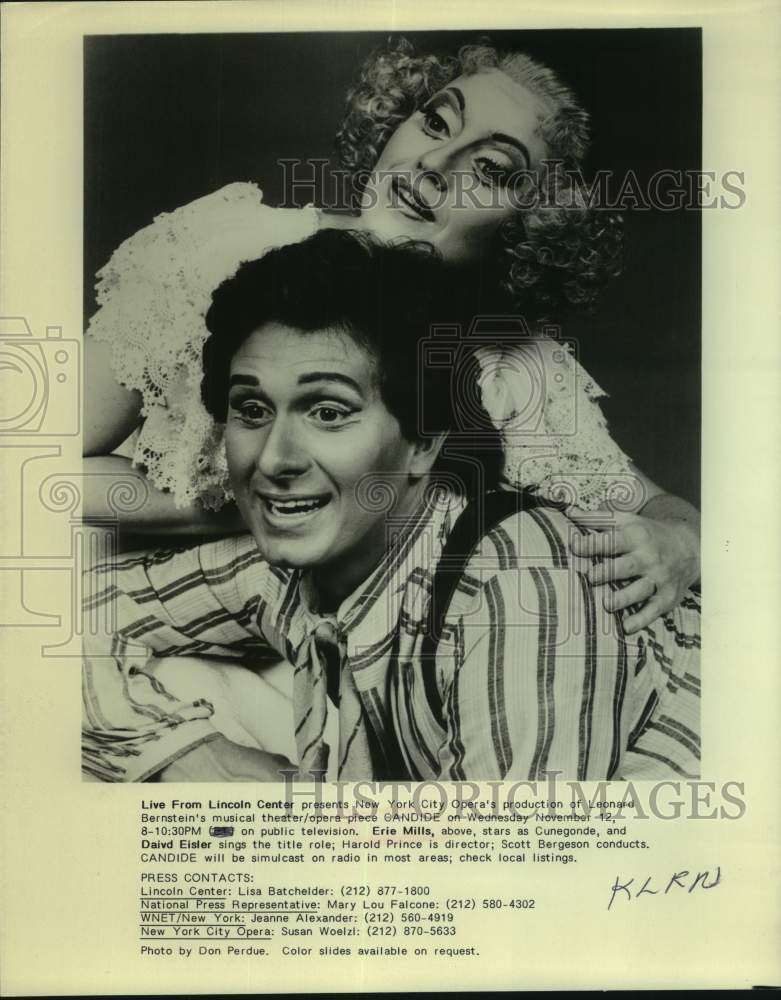 Press Photo Erie Mills and David Eisler in "New York City Opera on Television - Historic Images
