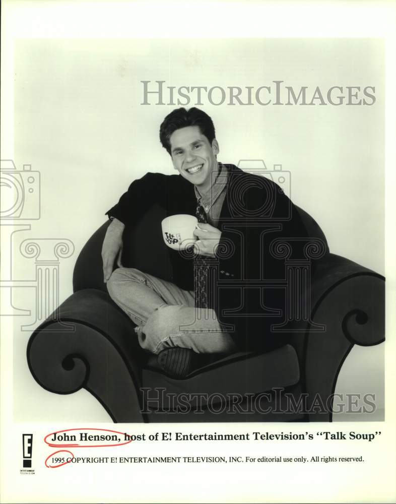 1995 Press Photo John Henson, host of E! Entertainment Television&#39;s &quot;Talk Soup&quot; - Historic Images