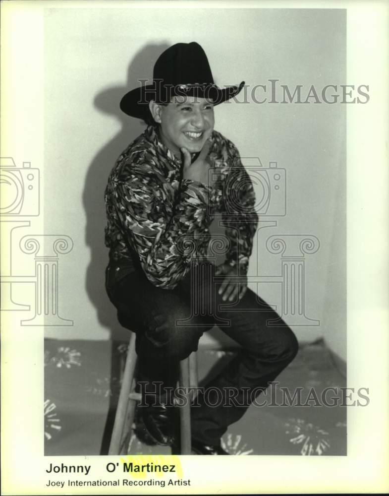 Press Photo Johnny O. Martinez, Tejano country music singer and songwriter. - Historic Images