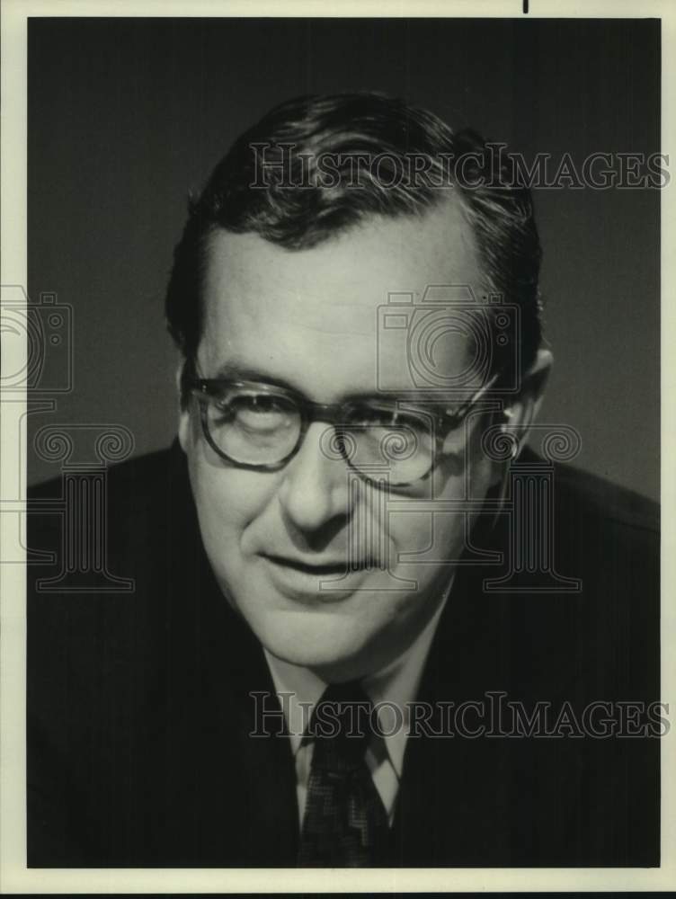 Press Photo John Chancellor, anchorman &amp; principal reporter on NBC Nightly News. - Historic Images