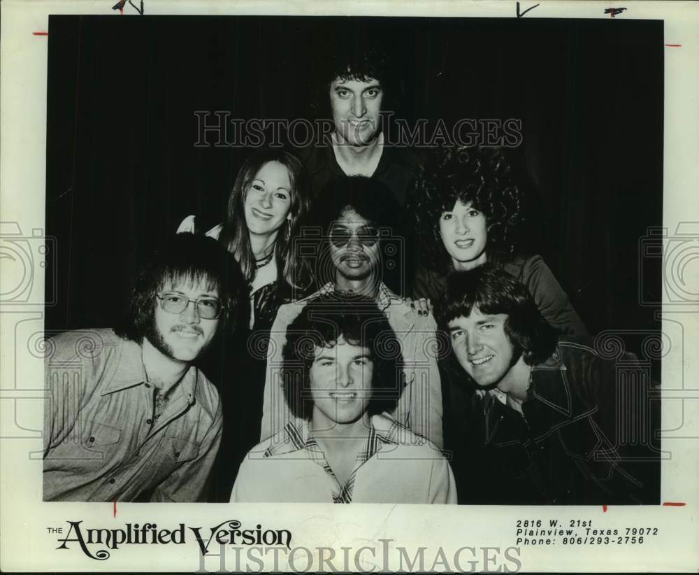 Press Photo Seven Members of The Amplified Version band, Entertainers - Historic Images