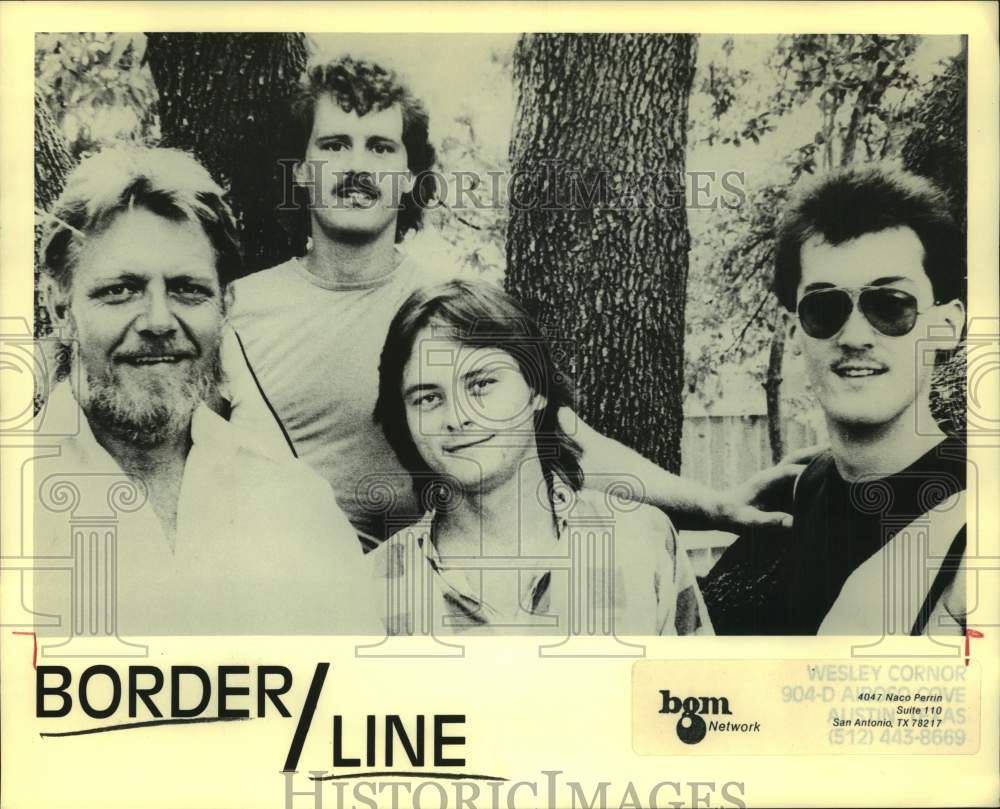 Press Photo Four Members of the band Border/Line, Entertainers, Musicians - Historic Images