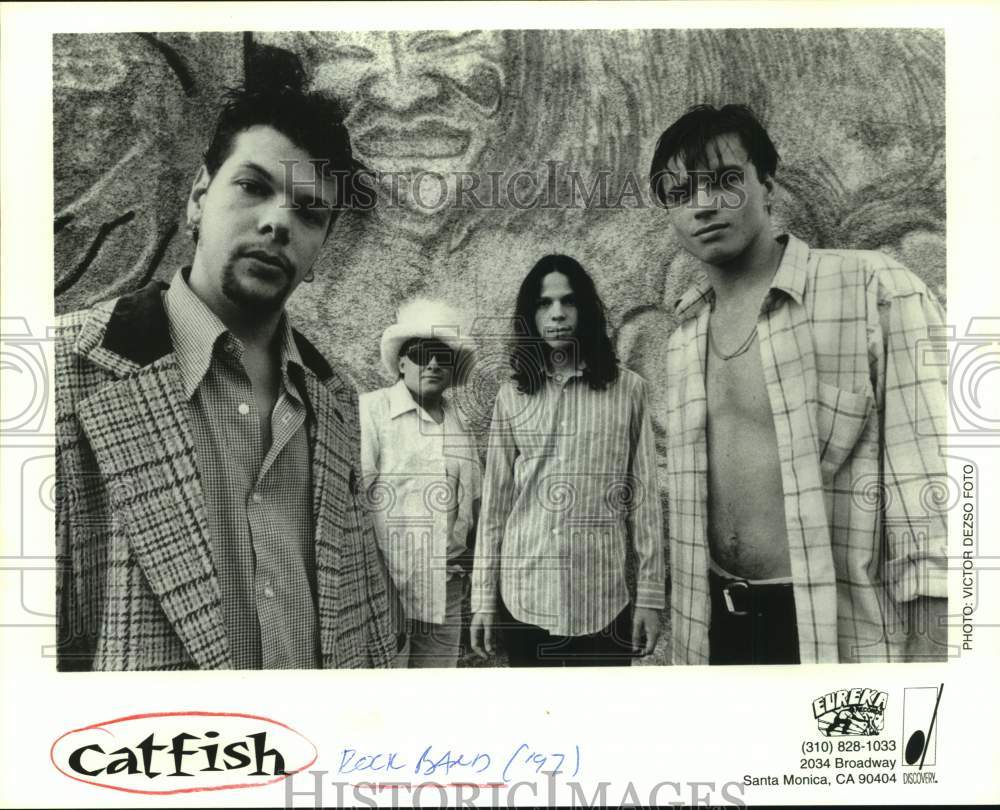 1997 Press Photo Four Members of the band Catfish, Entertainers, Rock Musicians - Historic Images