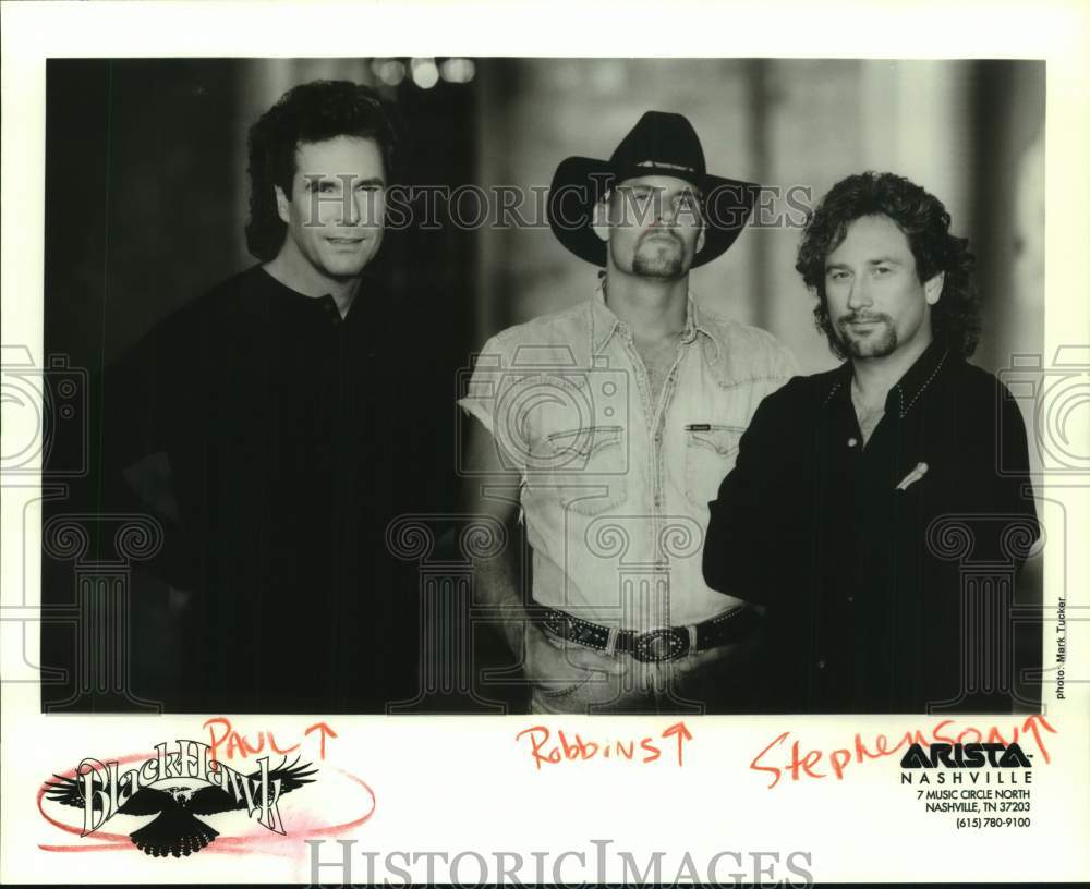 2001 Press Photo Three Members of the band Blackhawk, Musicians, Entertainers - Historic Images