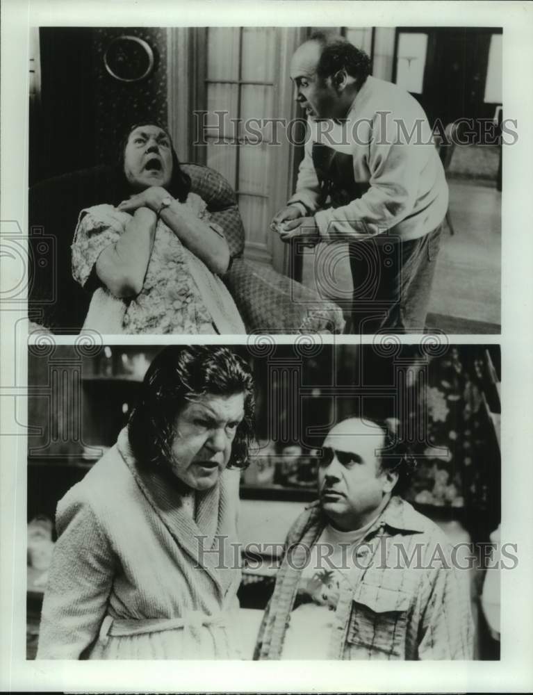 1990 Press Photo Actors Anne Ramsey, Danny DeVito in Throw Momma from the Train - Historic Images