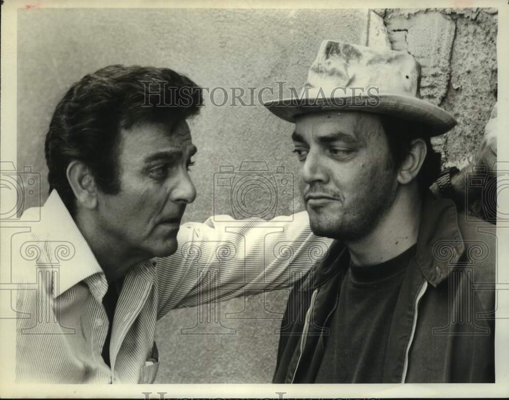 1981 Press Photo Actors Mike Connors, George DiCenzo, "High Midnight" on CBS-TV - Historic Images