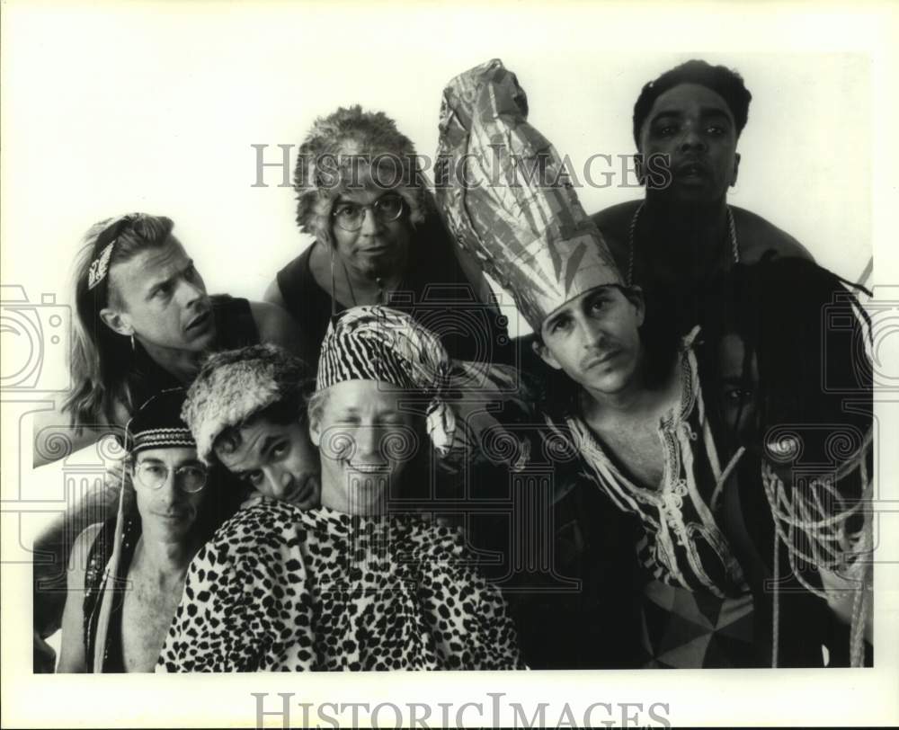 1990 Members of the rock band Bonedaddys, Entertainers, Musicians - Historic Images