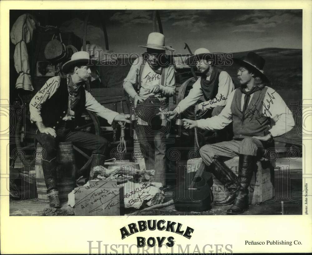 Members of the Arbuckle Boys, country group from San Antonio. - Historic Images