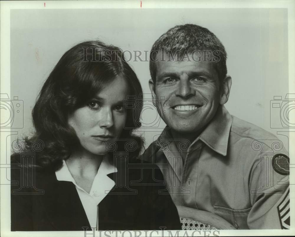 Press Photo Actors William Devane and Barbara Hershey in Scene - Historic Images