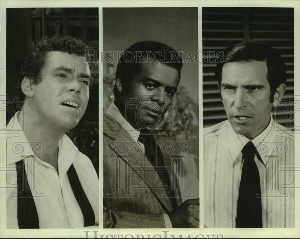 Press Photo Actor John Schuck in composite with co-stars - Historic Images