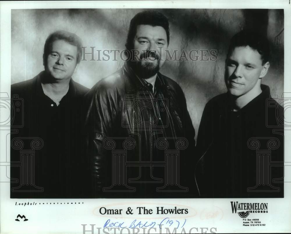 1997 Press Photo Rock Band Omar and the Howlers - Historic Images