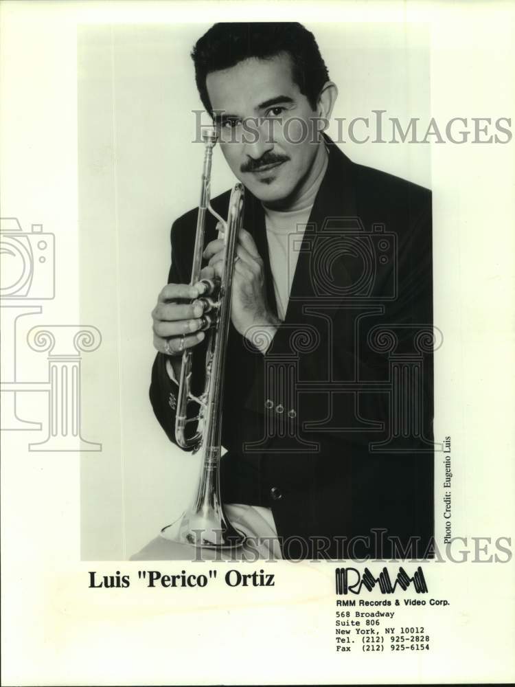 Press Photo Trumpet Player Luis &quot;Perico&quot; Ortiz - Historic Images