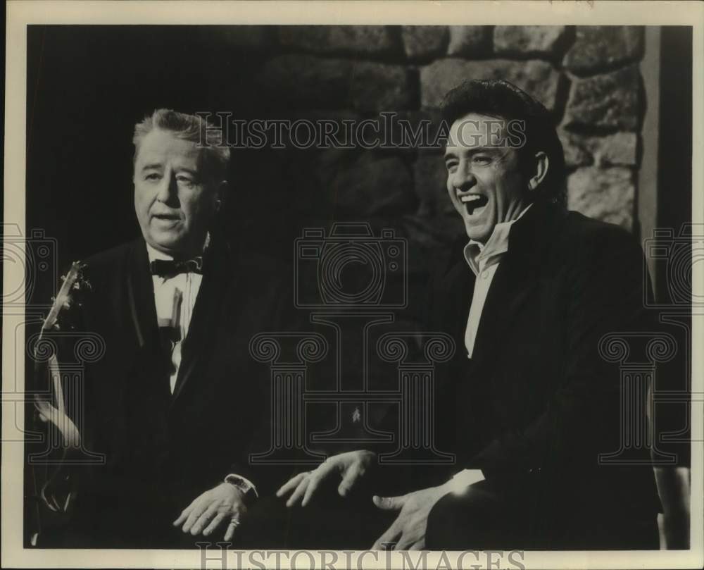 1970 George Gobel, Johnny Cash in &quot;The Johnny Cash Show&quot; on ABC-TV - Historic Images