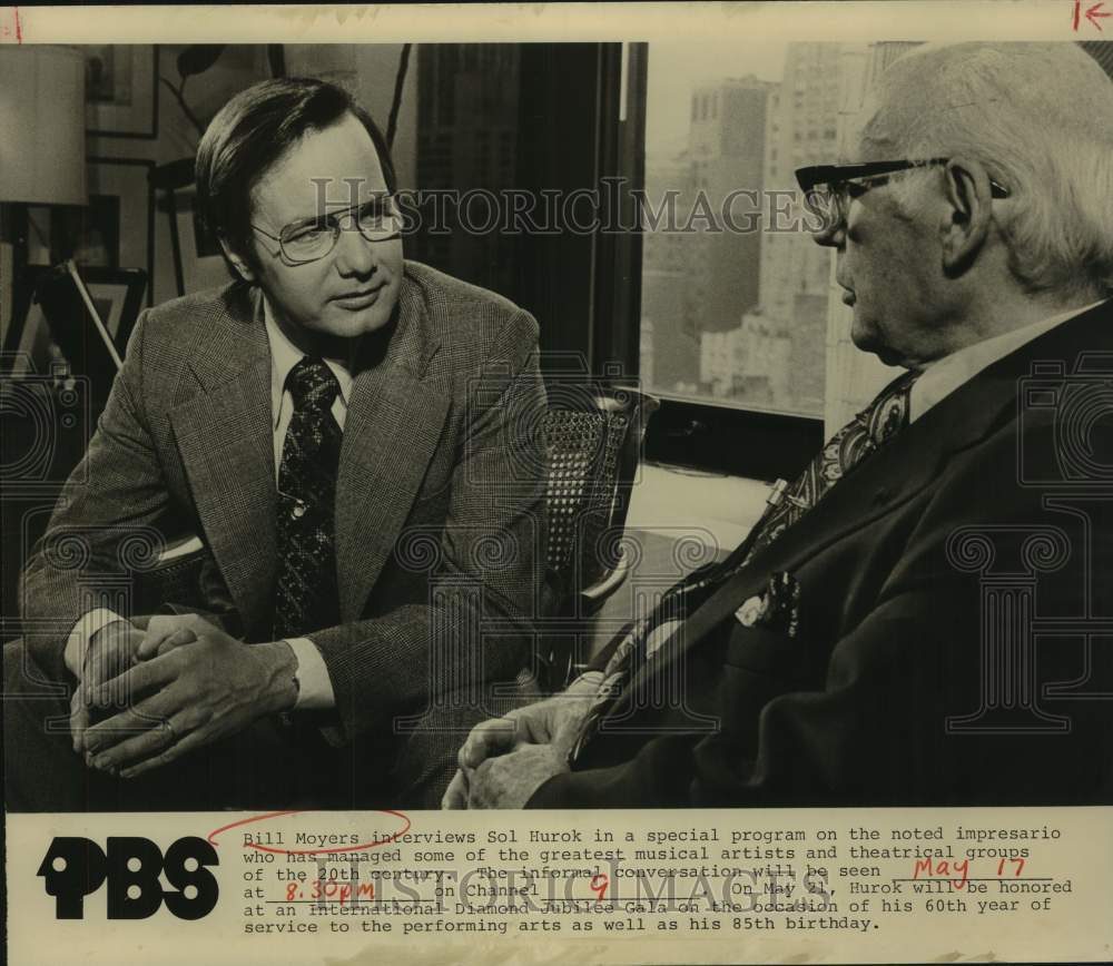 1978 Bill Moyers interviews Sol Hurok in a special program on PBS - Historic Images