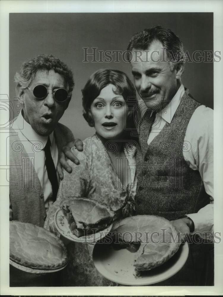 1978 Press Photo Jack Gilford, Rue McClanahan and Dabney Coleman on "Apple Pie" - Historic Images