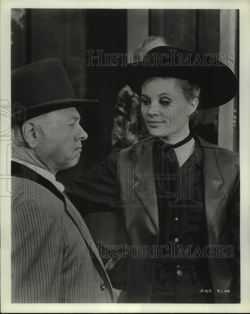 Press Photo Actors Mickey Rooney and Pamela Austin in &quot;Evil Roy Slade&quot; Movie - Historic Images