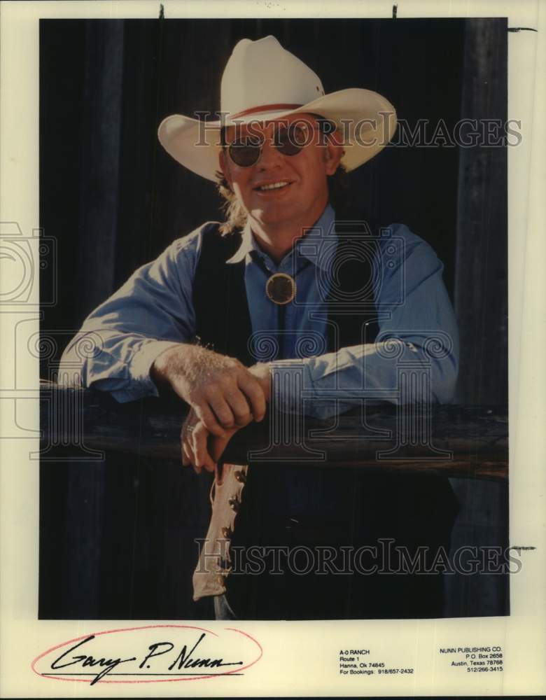 1998 Press Photo Singer Gary P. Nunn of Austin Texas - Historic Images