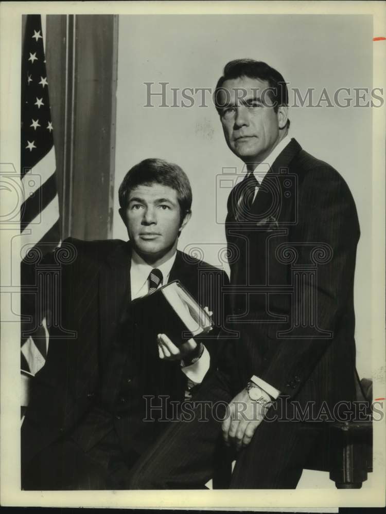 1968 Actors Carl Betz and Stephen Young in "Judd For The Defense" - Historic Images