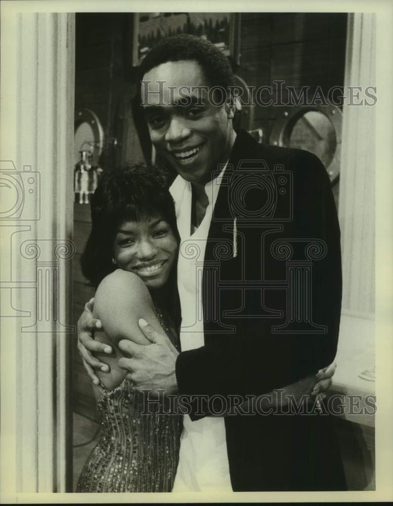 1983 Tom Wright and Stephanie Mills stars on "Search for Tomorrow" - Historic Images