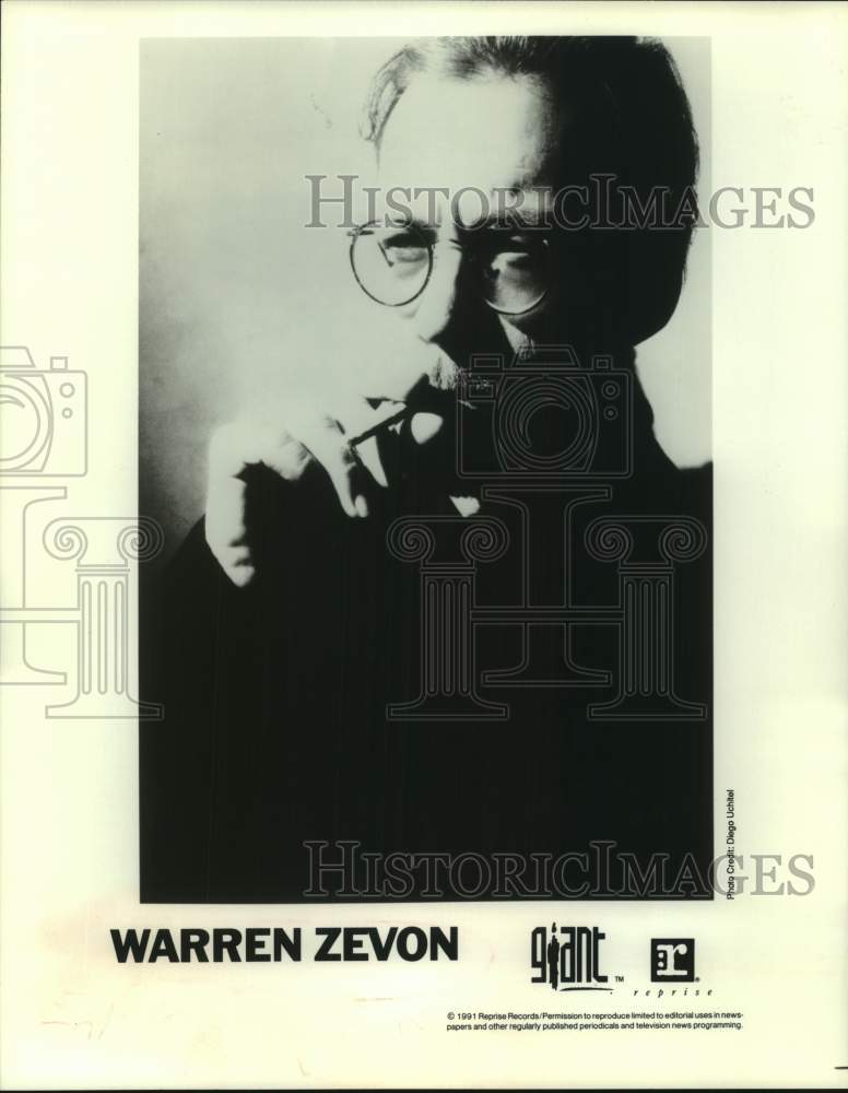 1991 Press Photo Warren Zevon, Singer - Historic Images