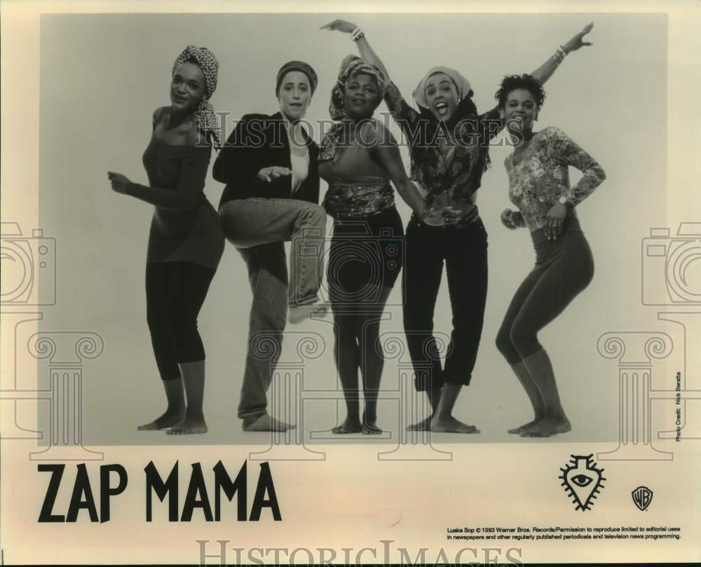 1993 Press Photo Members of Zap Mama polyphonic and Afro-Pop music group. - Historic Images