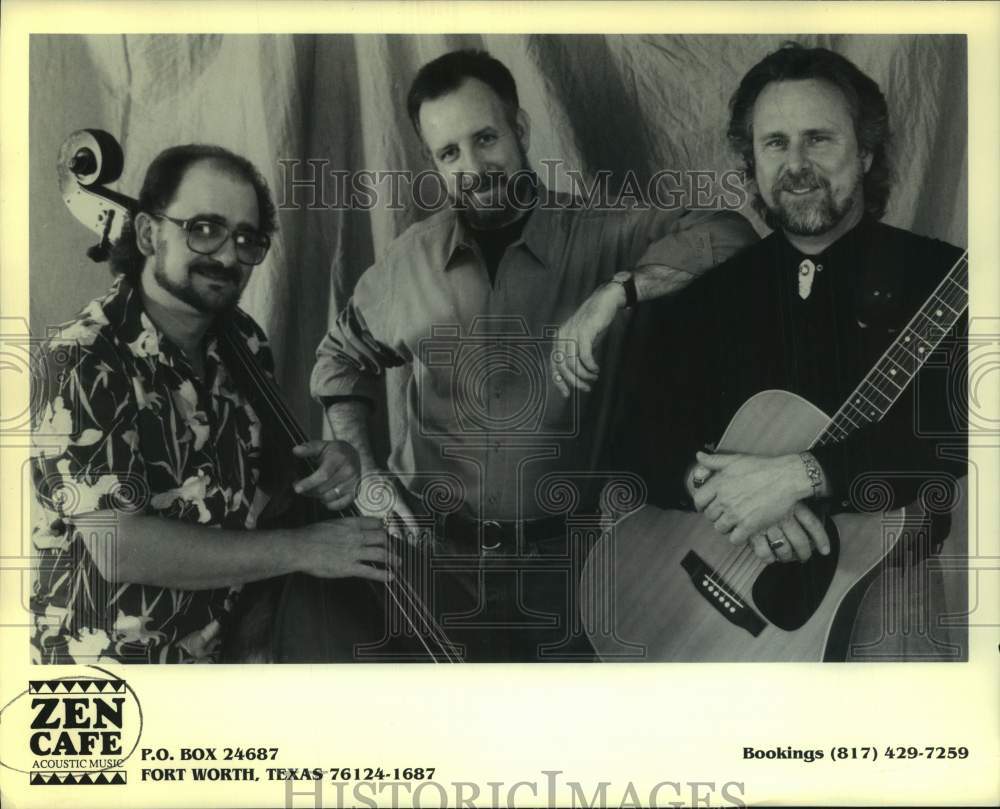 Press Photo Three members of Zen Cafe band, Acoustic Music - Historic Images