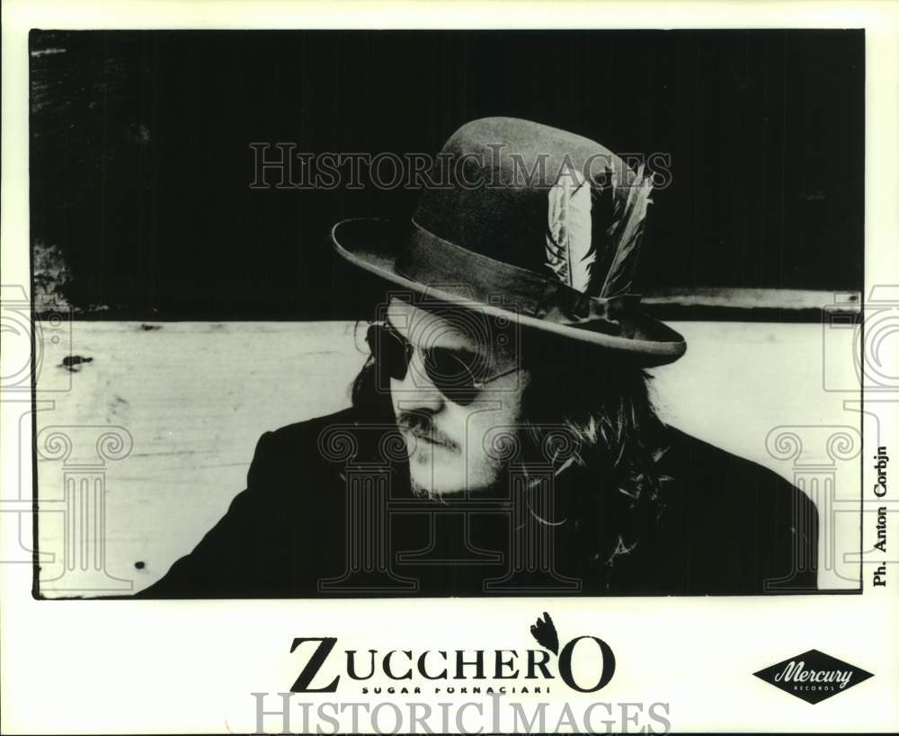 Press Photo Musician Zucchero, Sugar Fornaciari - Historic Images