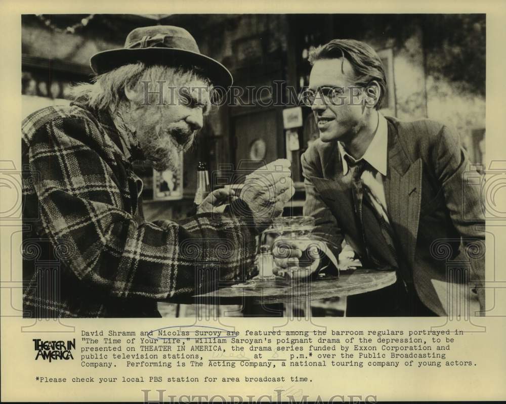Press Photo David Shramm and Nicolas Surovy in scene from The Time of Your Life - Historic Images