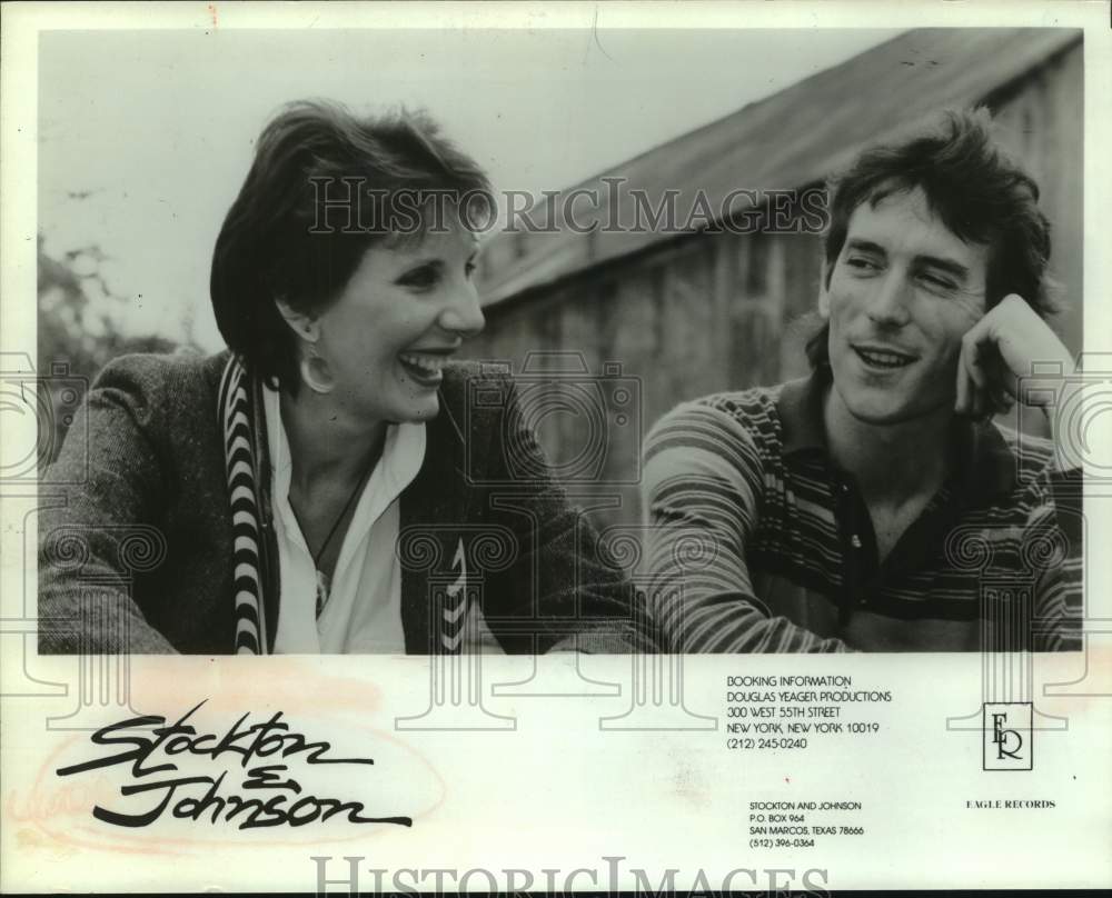 Press Photo Members of the band Stockton and Johnson - Historic Images