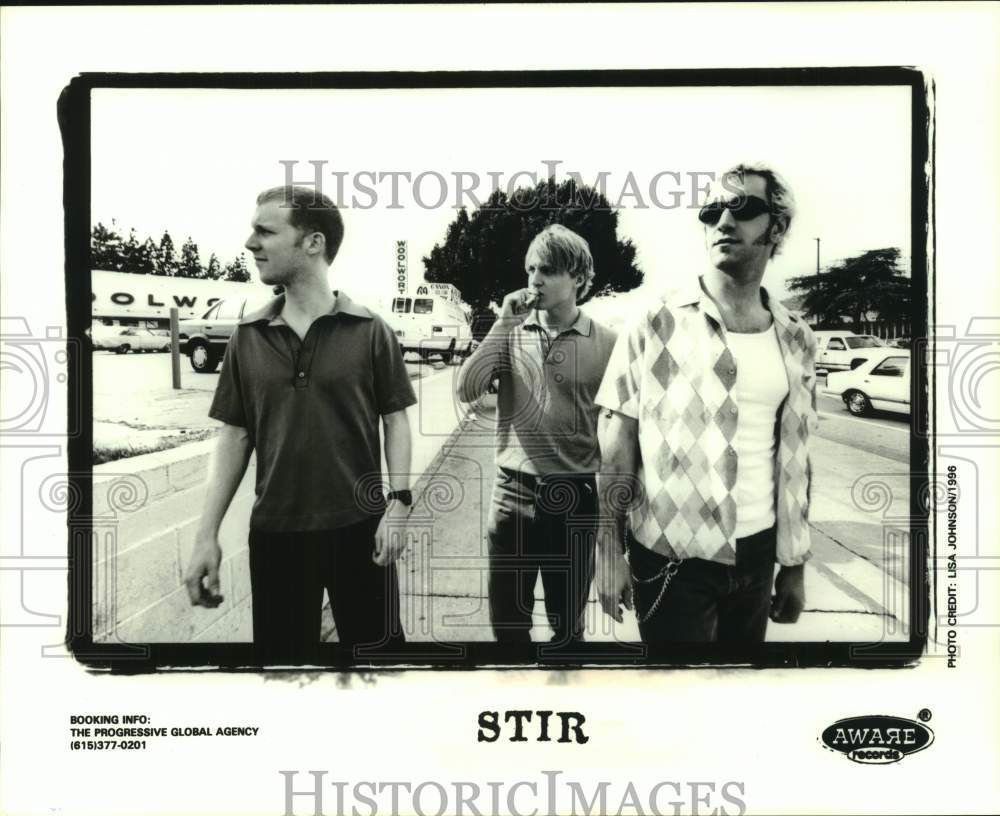 1996 Three members of the band Stir - Historic Images