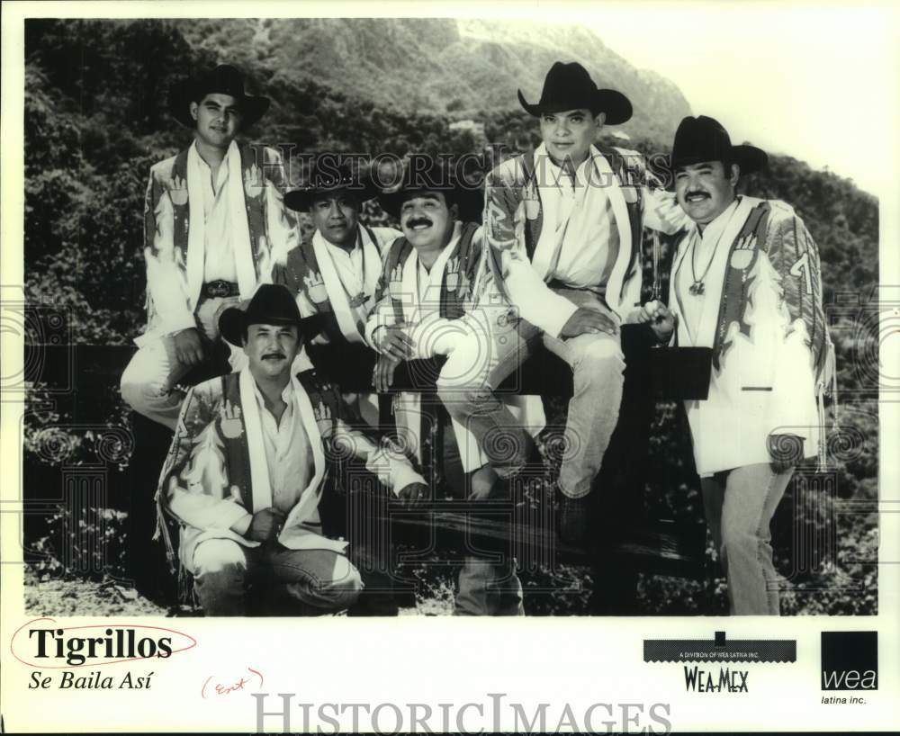 2000 Members of Tigrillos, Tejano music group. - Historic Images